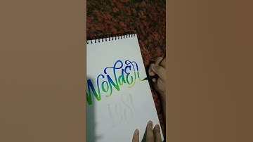 Blending Technique: Water brush 🖌️ | Lettering with LAB #shorts