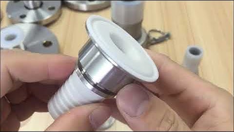 PFA lined tri-clamp with hose barb, corrosion resistant fittings