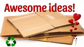 DİY - 3 Awesome Cardboard Craft İdeas / Best Out of Waste