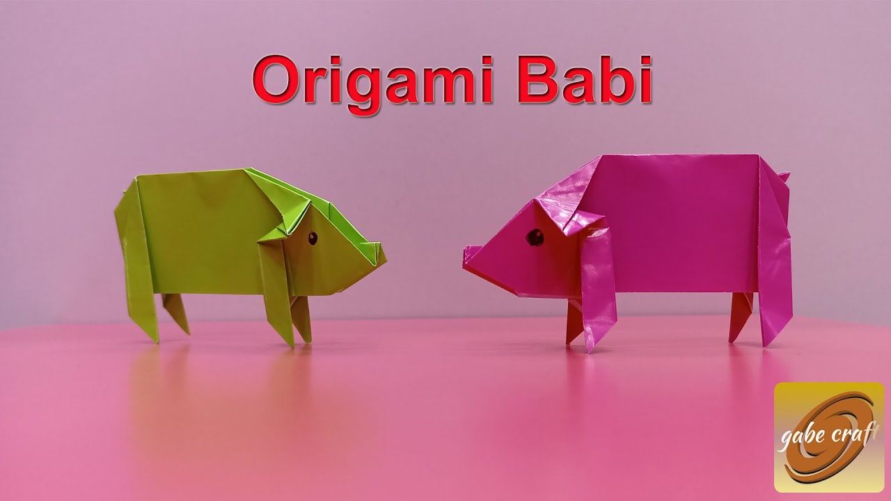 Cara Membuat Origami Babi Dari Kertas | Origami Babi | Origami Hewan | Origami Pig