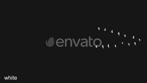 Migration Of Birds Silhouettes - V Formation | Motion Graphics - Envato elements