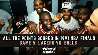 1991 NBA Finals | Game 5 | Los Angeles Lakers vs. Chicago Bulls | All The Points
