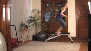 2 Side Frog Hops to Tuck Jump exercise