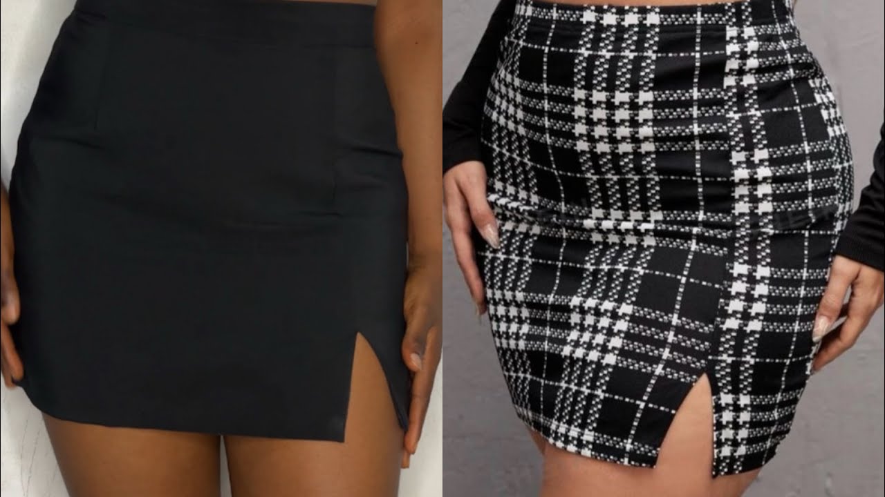 【PORTERNA】Cubi Cutting Short Skirt DIY: Cut And Sew A Mini Skirt With Front Side Slit |Pattern