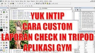 CARA CUSTOM LAPORAN CHECK IN TRIPOD APLIKASI GYM screenshot 1