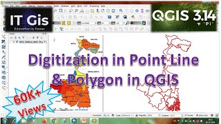 Digitization in QGIS || Digitization in point, line and Polygon in QGIS || IT GIS || QGIS