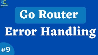 9 || Go Router Error Handling || Flutter Go Router Tutorial