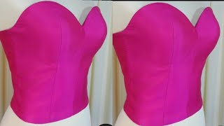 Easier method to draft a bustier pattern for beginners/Bustier Top Pattern