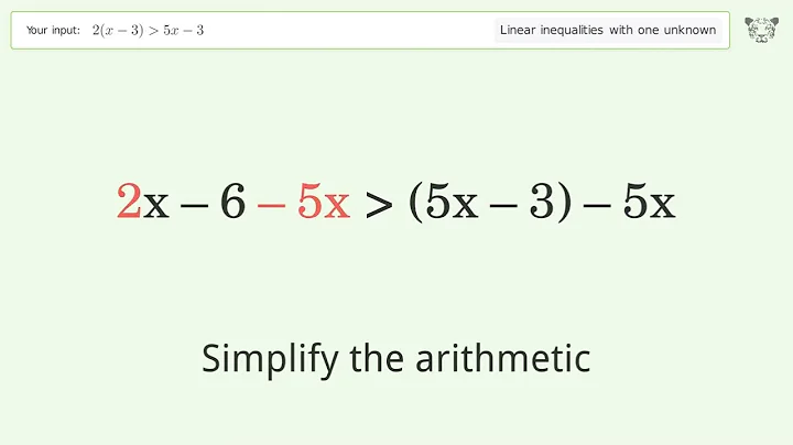 Solving Linear Inequalities: 2(x-3) is Greater Than 5x-3