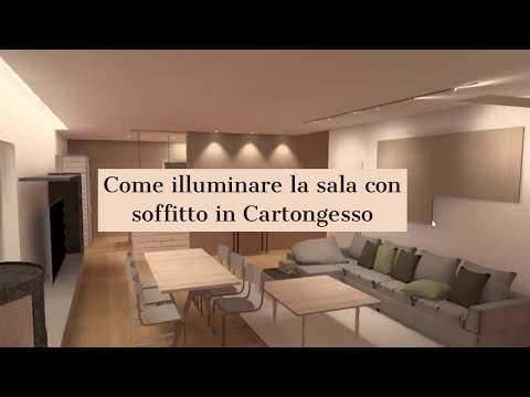 Come Illuminare La Sala Con Soffitto In Cartongesso Metodo Luce 3d Youtube