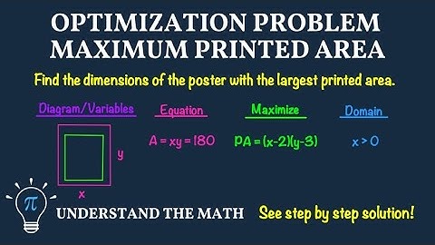 Example: Optimization Problem – Maximizing the Printed Area of a Poster | Calculus 1