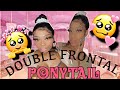 MY FIRST TIME DOING A DOUBLE FRONTAL PONYTAIL😬Beginner Friendly Tutorial