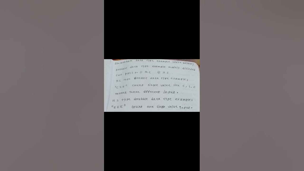 Double data type with example in c language #shorts #youtubeshort # ...