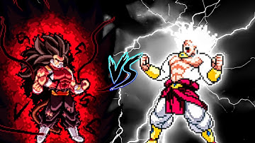 Cumber V4 (all form) VS Limit Break Broly SSJ4 in Jump Force Mugen😱