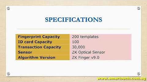 Biometric Fingerprint Access Control SF101 Specifications (MIFARE, RFID, Touch N Go)