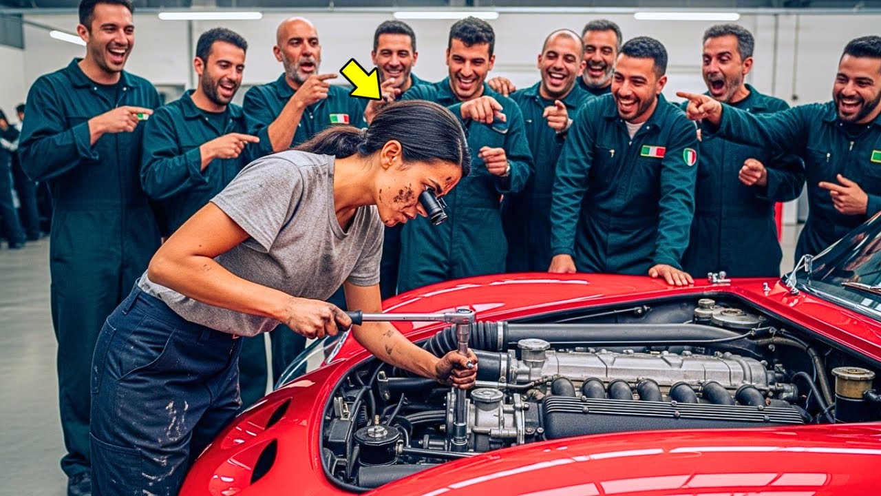 12 MECÁNICOS ITALIANOS SE BURLARON DEL MOTOR “CHATARRA” — HASTA QUE UNA LATINA LOS DEJÓ EN SILEN