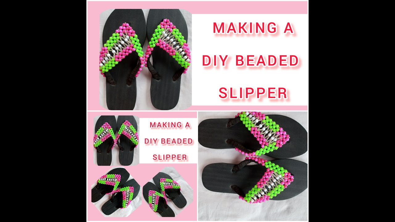 DIY Beaded Flip Flops