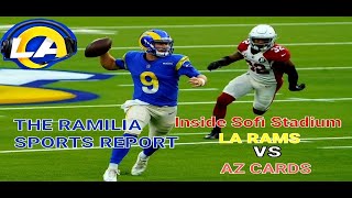 Inside SOFI STADIUM for the LA RAMS  vs AZ CARDS game