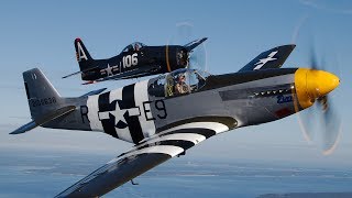 Air to Air with P-51B Mustang and F8F Bearcat