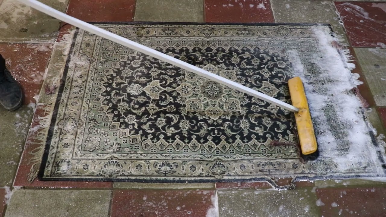 Extremley dirty carpet cleaning satisfying rug cleaning ASMR