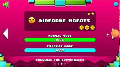 Airborne robots 100% all coins (geometry dash meltdown)