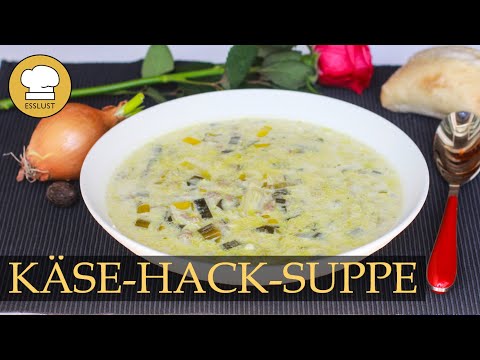 Kalorienarme KÄSE-HACKFLEISCH-SUPPE mit