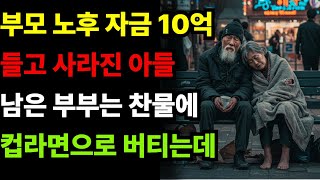(실화사연) 노후자금 10억 들고 도망친 아들, 남은 노부부는 찬물에 컵라면으로 버티는데..[사연][오디오북]
