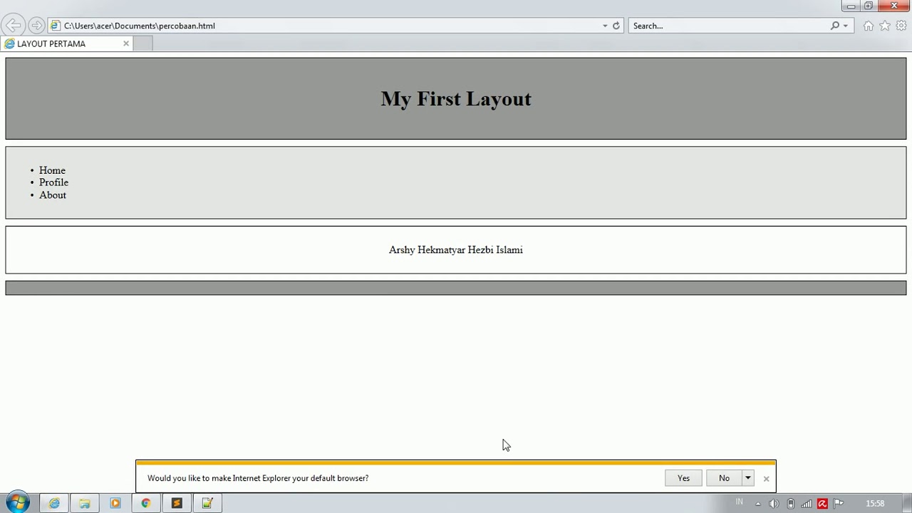 Cara Membuat Layout WEB Sederhana pada HTML dan CSS - YouTube