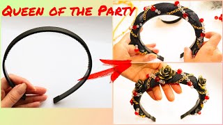 DIY Headband &quot;Queen of the Party&quot; for Halloween or for a party 2 options