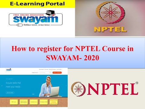 How to register for NPTEL Course in SWAYAM -2020