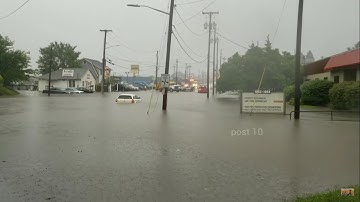 Major Street Flood Rising Fast, Cars Stuck, Property Damage