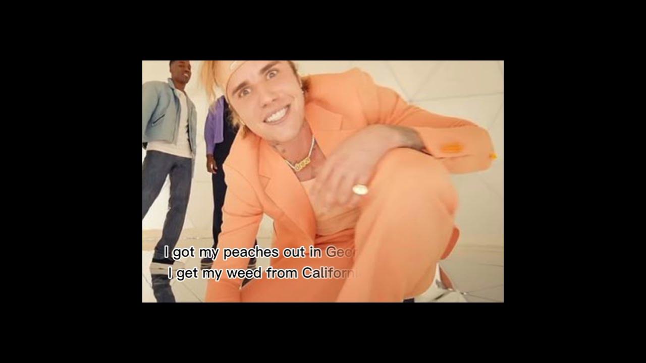 Justin Bieber Peaches lyrics ft Daniel Caesar,Giveon tik tok peaches