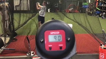 Jared Johnson 90 MPH Off Tee Exit Velocity Testing