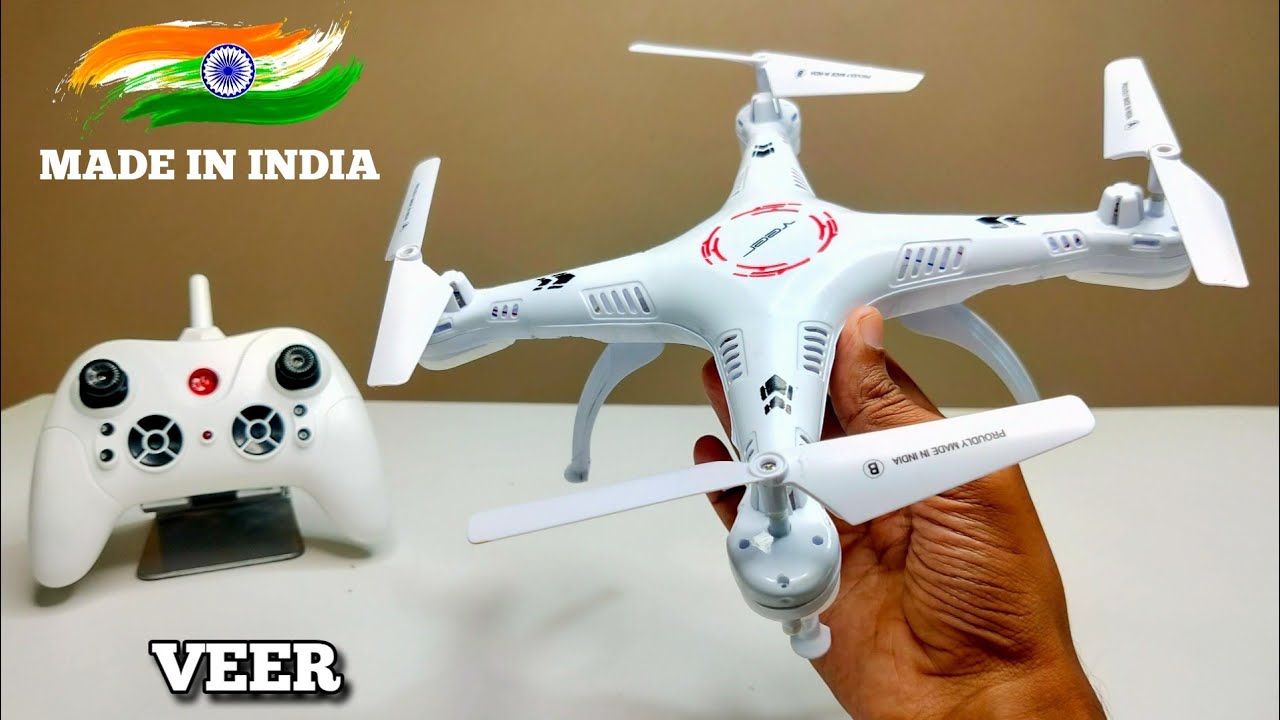 Veer Drone - Made india RC Drone Unboxing & Test - Chatpat toy tv - YouTube