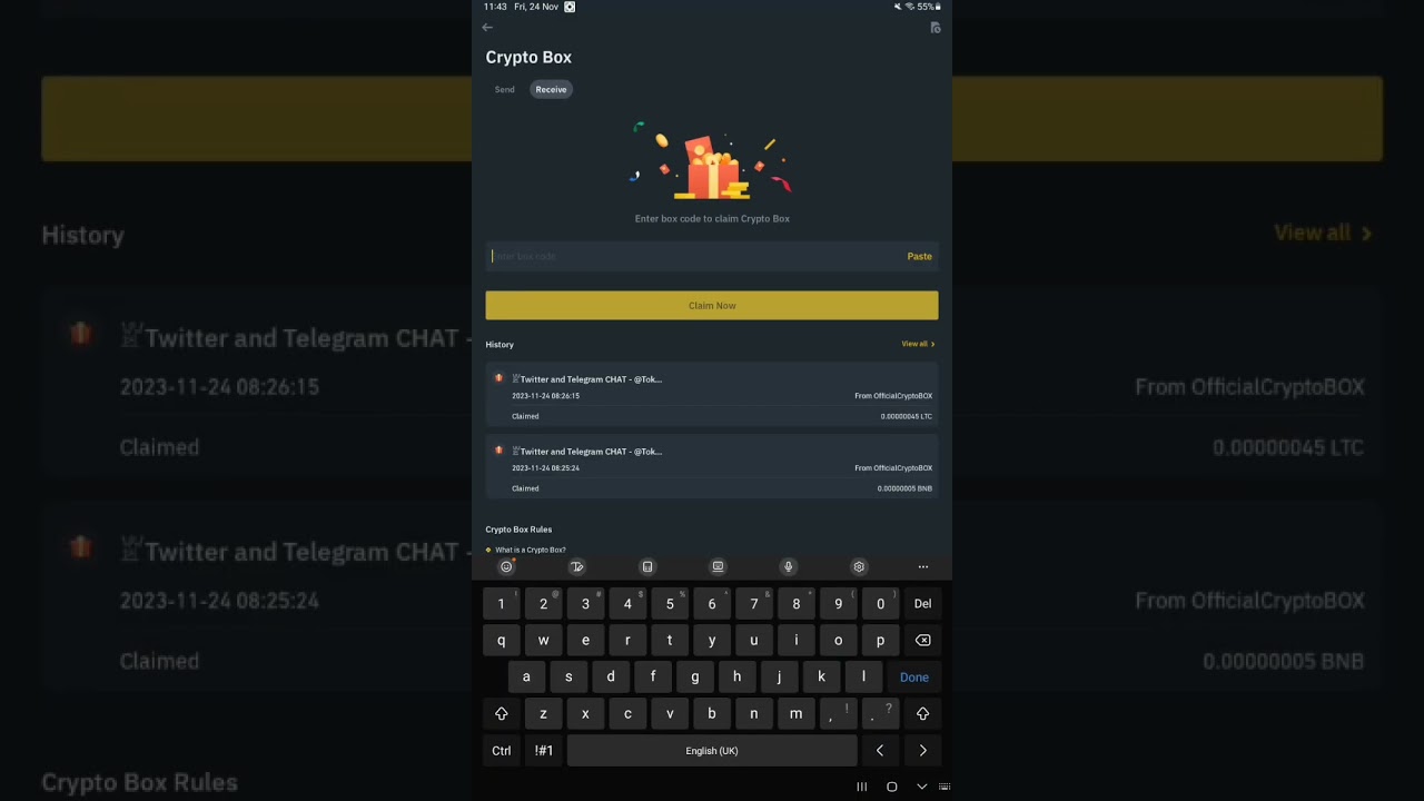 Today cryptobox code 