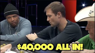 ALL IN For $40,000 vs Doyle Brunson As Ivey Watches!!! Me vs Mt Rushmore! Poker Vlog Ep 242