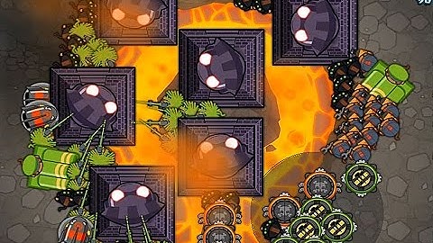 Bloons Monkey City - Contested Territory on Volcano Keyhole - Reaching 100 on BMC