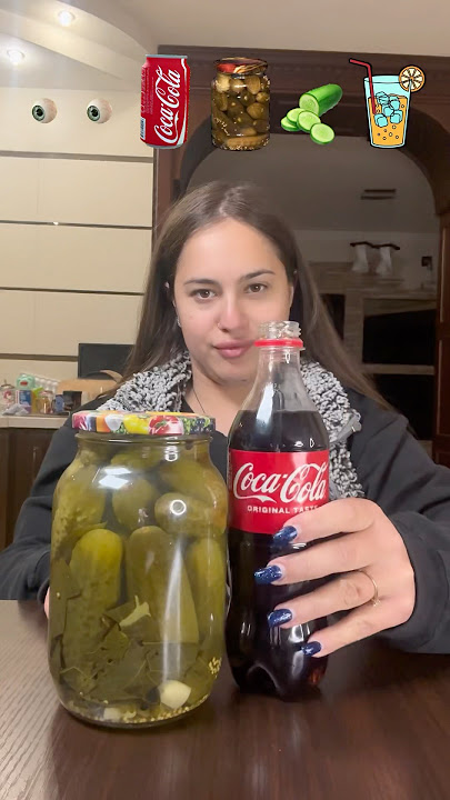 Cocktail cola with pickles 🥒 #drink #testing #drinktok #shorts #cola #pickles #cocktail #mocktail