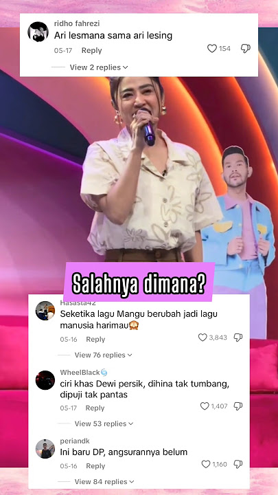 Saat Dewi Persik ter'MANGU' #dewipersik #mangu #arilesmana
