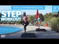 Basic - Intermediate Step Aerobics Workout | Great music 133 bpm | #37