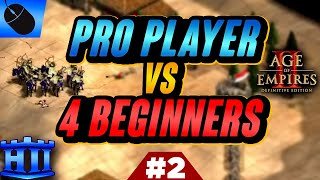 Professional AoE2 Player vs 4 Beginners | #2