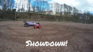 Arrma Talion on sports field and vs. Chicco Billy Bigwheels