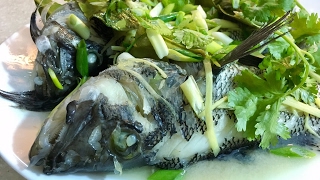 Steamed Sea Bass Chinese recipe. রেস্টুরেন্টের মত করে যে কোন মাছ এ ভাবে স্টিম করা যায়।