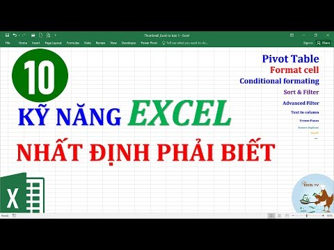 Tải Nhanh 10 kỹ năng quan trọng trong Excel nhất định bạn phải biết