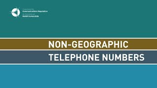 Review of Non-Geographic Numbers