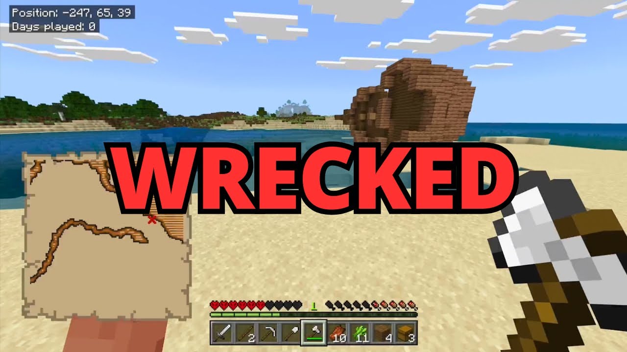 Minecraft Hardcore Day 1: Ship Wrecked