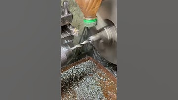 Drilling process in Metal Shaft use Water #shortsfeed #machine #lathemachine #shortsvideo