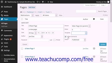 WordPress 4.0 Training Tutorial Quick Edit
