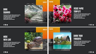 Free Vegas 14 pro Photo Slideshow Template - DARK SQUARED