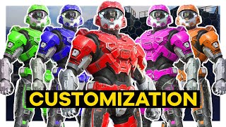 a closer look at SPARTAN CUSTOMIZATION in Halo Infinite!